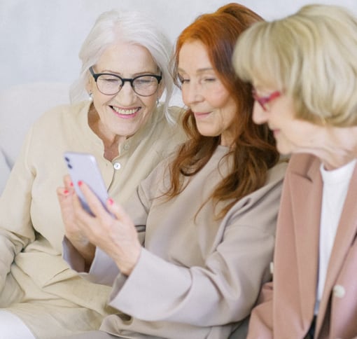 woman chatting